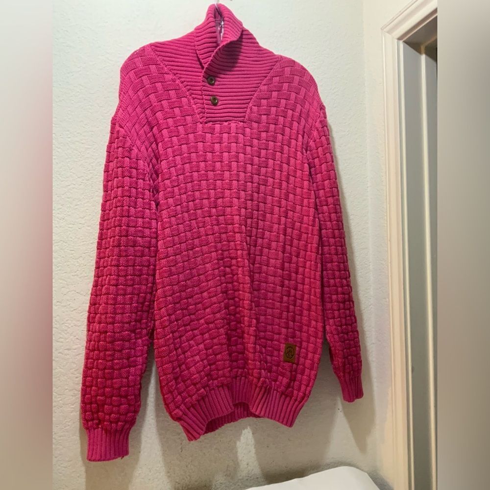 New Manfinity Solid Cable Knit Sweater Size Xl View 2